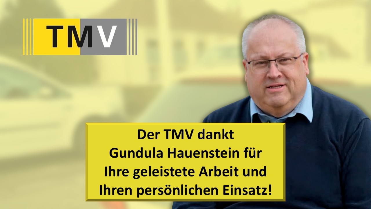 Der TMV dankt Gundula Hauenstein